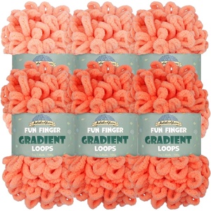 image:imageJubileeYarn Fun Finger Gradient Loops Yarn  100gSkein Jumbo Polyester  Jupiter  6 Skeins 5 Shades016 Jupiter
