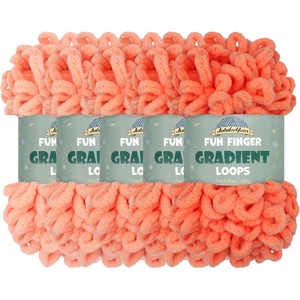 image:imageJubileeYarn Fun Finger Gradient Loops Yarn  100gSkein Jumbo Polyester  Jupiter  6 Skeins 5 Shades016 Juventas