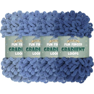 image:imageJubileeYarn Fun Finger Gradient Loops Yarn  100gSkein Jumbo Polyester  Jupiter  6 Skeins 5 Shades4029 Nixi