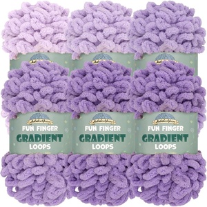 image:imageJubileeYarn Fun Finger Gradient Loops Yarn  100gSkein Jumbo Polyester  Jupiter  6 Skeins 5 Shades601 Saturn