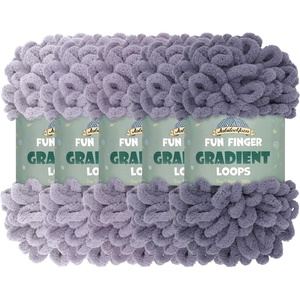 image:imageJubileeYarn Fun Finger Gradient Loops Yarn  100gSkein Jumbo Polyester  Jupiter  6 Skeins 5 Shades602 Mantus