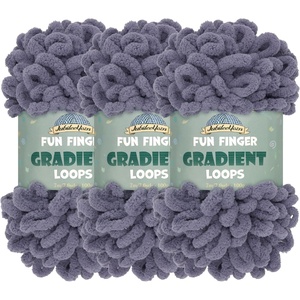 image:imageJubileeYarn Fun Finger Gradient Loops Yarn  100gSkein Jumbo Polyester  Jupiter  6 Skeins 5 Shades602 Morta