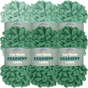 image:imageJubileeYarn Fun Finger Gradient Loops Yarn  100gSkein Jumbo Polyester  Jupiter  6 Skeins 5 Shades605 Tellus