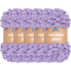 image:imageJubileeYarn Fun Finger Loops Yarn  100gSkein Jumbo Polyester  Dusty Maroon  5 Skeins001 Purple