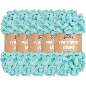 image:imageJubileeYarn Fun Finger Loops Yarn  100gSkein Jumbo Polyester  Dusty Maroon  5 Skeins002 Blue