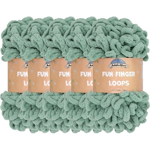 image:imageJubileeYarn Fun Finger Loops Yarn  100gSkein Jumbo Polyester  Dusty Maroon  5 Skeins038 Hunter