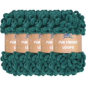 image:imageJubileeYarn Fun Finger Loops Yarn  100gSkein Jumbo Polyester  Dusty Maroon  5 Skeins045 Jade