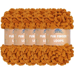 image:imageJubileeYarn Fun Finger Loops Yarn  100gSkein Jumbo Polyester  Dusty Maroon  5 Skeins134 Chocolatier