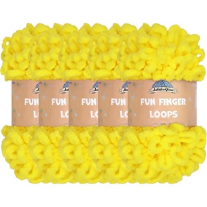 image:imageJubileeYarn Fun Finger Loops Yarn  100gSkein Jumbo Polyester  Dusty Maroon  5 Skeins157 Limoncello