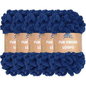 image:imageJubileeYarn Fun Finger Loops Yarn  100gSkein Jumbo Polyester  Dusty Maroon  5 Skeins4029 Navy