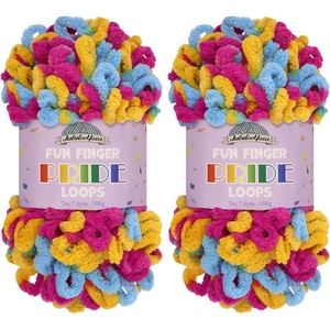 image:imageJubileeYarn Fun Finger Loops Yarn  100gSkein Jumbo Polyester  Hecate  4 Skeins052 Russo