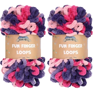 image:imageJubileeYarn Fun Finger Loops Yarn  100gSkein Jumbo Polyester  Hecate  4 Skeins120 Diony