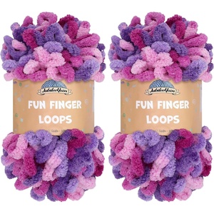 image:imageJubileeYarn Fun Finger Loops Yarn  100gSkein Jumbo Polyester  Hecate  4 Skeins138 Nyx