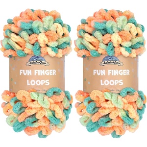 image:imageJubileeYarn Fun Finger Loops Yarn  100gSkein Jumbo Polyester  Hecate  4 Skeins140 Eiar