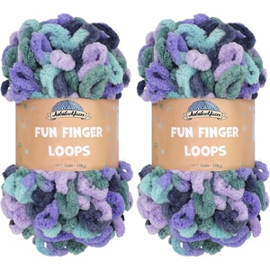 image:imageJubileeYarn Fun Finger Loops Yarn  100gSkein Jumbo Polyester  Hecate  4 Skeins147 Morpheus