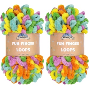 image:imageJubileeYarn Fun Finger Loops Yarn  100gSkein Jumbo Polyester  Hecate  4 Skeins149 Aura