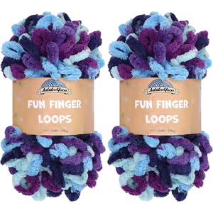 image:imageJubileeYarn Fun Finger Loops Yarn  100gSkein Jumbo Polyester  Iris  4 Skeins018 Aphrodite