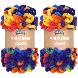 image:imageJubileeYarn Fun Finger Loops Yarn  100gSkein Jumbo Polyester  Iris  4 Skeins022 Circe