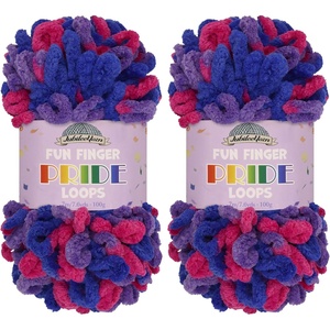 image:imageJubileeYarn Fun Finger Loops Yarn  100gSkein Jumbo Polyester  Iris  4 Skeins051 Millay
