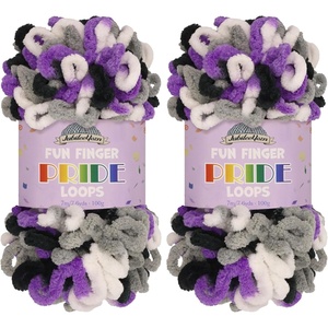 image:imageJubileeYarn Fun Finger Loops Yarn  100gSkein Jumbo Polyester  Iris  4 Skeins053 Trosse