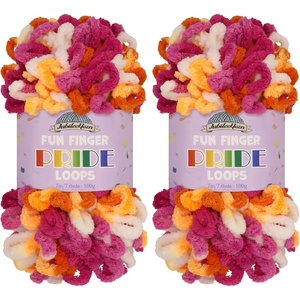 image:imageJubileeYarn Fun Finger Loops Yarn  100gSkein Jumbo Polyester  Iris  4 Skeins058 DeLarverie
