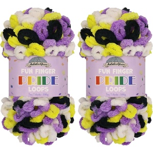 image:imageJubileeYarn Fun Finger Loops Yarn  100gSkein Jumbo Polyester  Iris  4 Skeins061 Utada