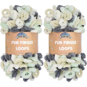 image:imageJubileeYarn Fun Finger Loops Yarn  100gSkein Jumbo Polyester  Iris  4 Skeins118 Artemis