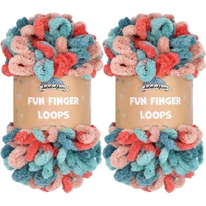 image:imageJubileeYarn Fun Finger Loops Yarn  100gSkein Jumbo Polyester  Iris  4 Skeins122 Hypnos
