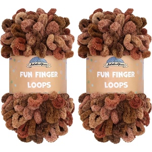 image:imageJubileeYarn Fun Finger Loops Yarn  100gSkein Jumbo Polyester  Iris  4 Skeins141 Gaia