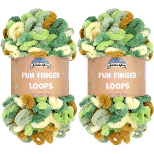 image:imageJubileeYarn Fun Finger Loops Yarn  100gSkein Jumbo Polyester  Iris  4 Skeins142 Auxo