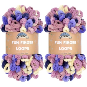 image:imageJubileeYarn Fun Finger Loops Yarn  100gSkein Jumbo Polyester  Iris  4 Skeins143 Boreas
