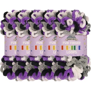 image:imageJubileeYarn Fun Finger Loops Yarn  100gSkein Jumbo Polyester  Janus  5 Skeins053 Trosse