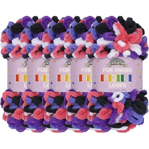 image:imageJubileeYarn Fun Finger Loops Yarn  100gSkein Jumbo Polyester  Janus  5 Skeins057 Kroczaleski