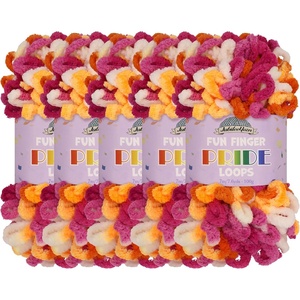 image:imageJubileeYarn Fun Finger Loops Yarn  100gSkein Jumbo Polyester  Janus  5 Skeins058 DeLarverie