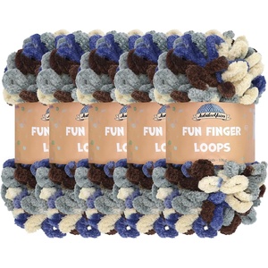 image:imageJubileeYarn Fun Finger Loops Yarn  100gSkein Jumbo Polyester  Janus  5 Skeins119 Hephaestus