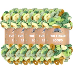 image:imageJubileeYarn Fun Finger Loops Yarn  100gSkein Jumbo Polyester  Janus  5 Skeins142 Auxo