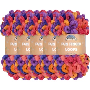 image:imageJubileeYarn Fun Finger Loops Yarn  100gSkein Jumbo Polyester  Janus  5 Skeins146 Euphorie