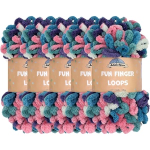 image:imageJubileeYarn Fun Finger Loops Yarn  100gSkein Jumbo Polyester  Janus  5 Skeins151 Iynx