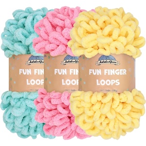 image:imageJubileeYarn Fun Finger Loops Yarn  100gSkein Jumbo Polyester  Ktrinos  3 Skeins082 Pascha
