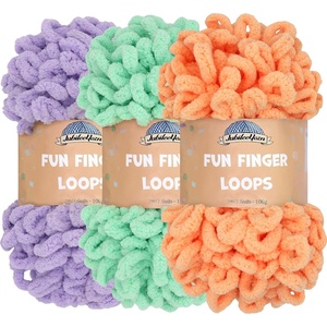 image:imageJubileeYarn Fun Finger Loops Yarn  100gSkein Jumbo Polyester  Ktrinos  3 Skeins090 noixi