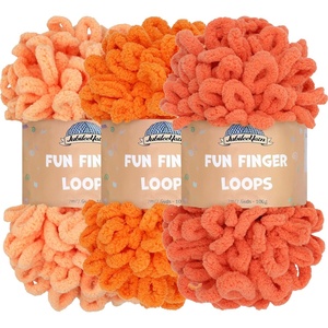 image:imageJubileeYarn Fun Finger Loops Yarn  100gSkein Jumbo Polyester  Ktrinos  3 Skeins095 Portokli