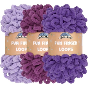 image:imageJubileeYarn Fun Finger Loops Yarn  100gSkein Jumbo Polyester  Ktrinos  3 Skeins099 Mov
