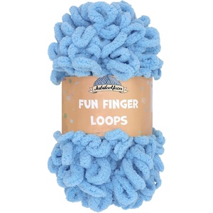 image:imageJubileeYarn Fun Finger Loops Yarn  100gSkein Jumbo Polyester  Lark  3 Skeins005 Maritime Blue