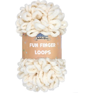 image:imageJubileeYarn Fun Finger Loops Yarn  100gSkein Jumbo Polyester  Lark  3 Skeins010 Ivory