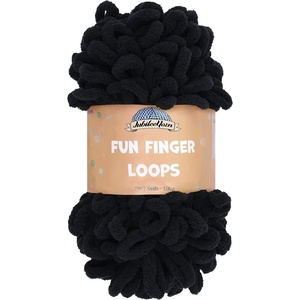image:imageJubileeYarn Fun Finger Loops Yarn  100gSkein Jumbo Polyester  Lark  3 Skeins015 Black