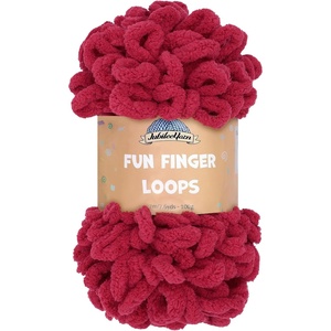 image:imageJubileeYarn Fun Finger Loops Yarn  100gSkein Jumbo Polyester  Lark  3 Skeins042 Sangre