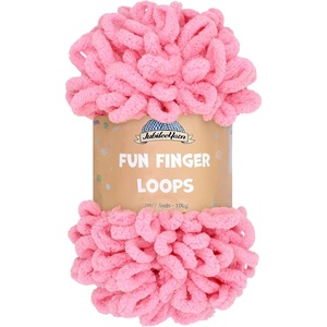 image:imageJubileeYarn Fun Finger Loops Yarn  100gSkein Jumbo Polyester  Lark  3 Skeins043 Tickled Pink