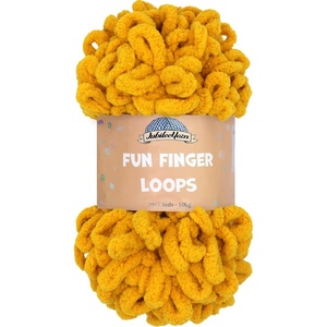 image:imageJubileeYarn Fun Finger Loops Yarn  100gSkein Jumbo Polyester  Lark  3 Skeins047 Mustard