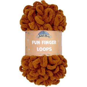 image:imageJubileeYarn Fun Finger Loops Yarn  100gSkein Jumbo Polyester  Lark  3 Skeins050 Hickory