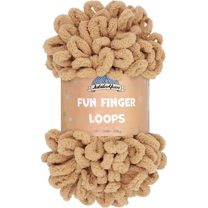 image:imageJubileeYarn Fun Finger Loops Yarn  100gSkein Jumbo Polyester  Lark  3 Skeins1225 Sand